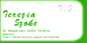 terezia szoke business card